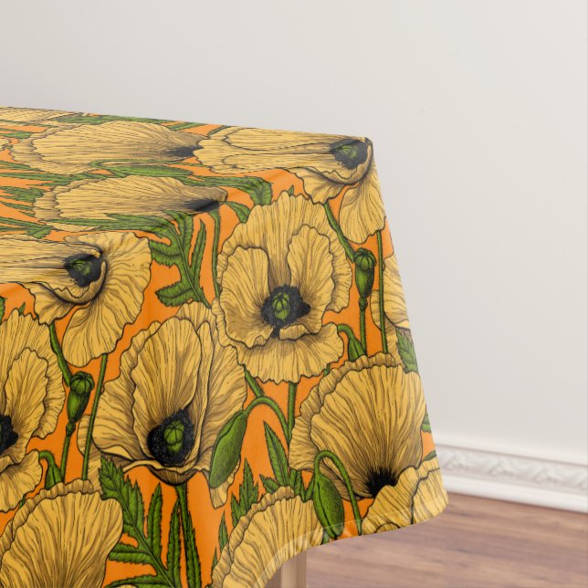 Yellow poppies tablecloth (In Situ)