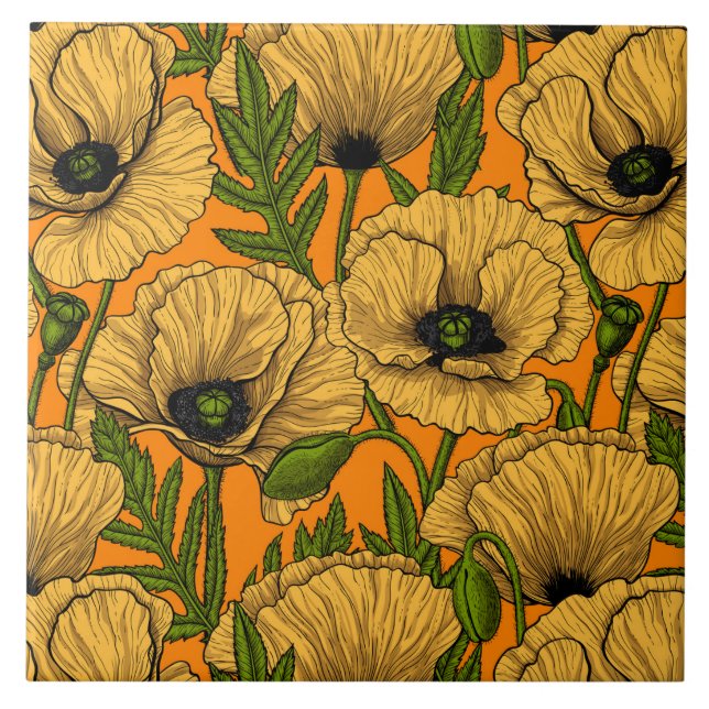 Yellow poppies tile (Front)