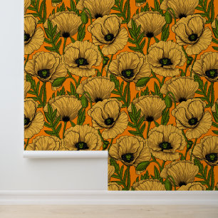 Yellow poppies wallpaper