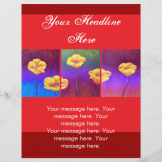 Yellow Poppy Flower Painting - Multi Flyer