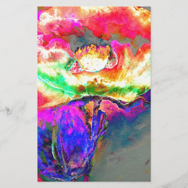 Yellow Poppy Stationery (Front)