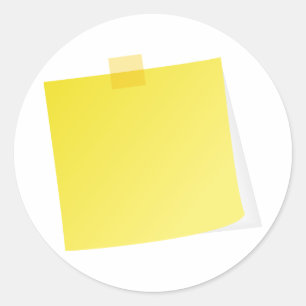 Yellow Post It Note Stickers