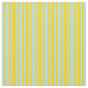 Yellow & Powder Blue Coloured Stripes Fabric