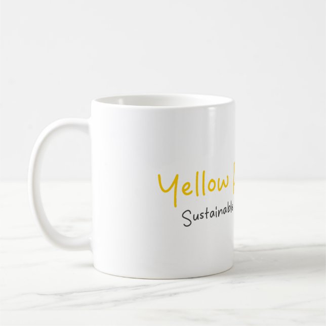 Yellow Power Quote Cute Coffee Mug (Left)