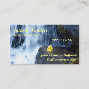 Yellow Primrose at Waterfall Business Card