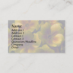 Yellow Primrose Floral Business Card