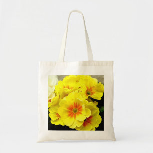 Yellow Primula in springtime floral Tote Bag