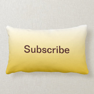 Yellow Promotional Subscribe Button Pillow