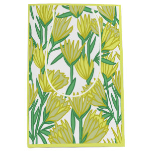 Yellow Protea Design  Medium Gift Bag
