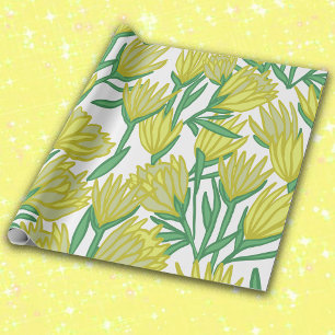 Yellow Protea Design  Wrapping Paper