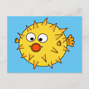 Yellow Pufferfish Postcard