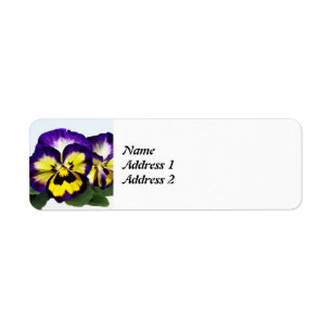 Yellow Purple and White Pansies Save Date