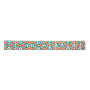 Yellow purple red green satin ribbon