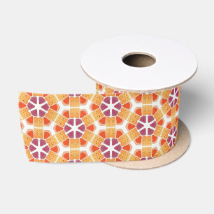 Yellow Purple Red Satin Ribbon