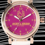 Yellow Purple vintage monogram Watch<br><div class="desc">Yellow Purple vintage monogram Watch</div>