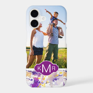 Yellow & Purple Watercolor Monogram