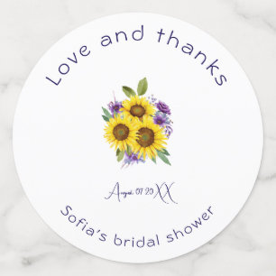 Yellow purple wildflower sunflower watercolor  confetti