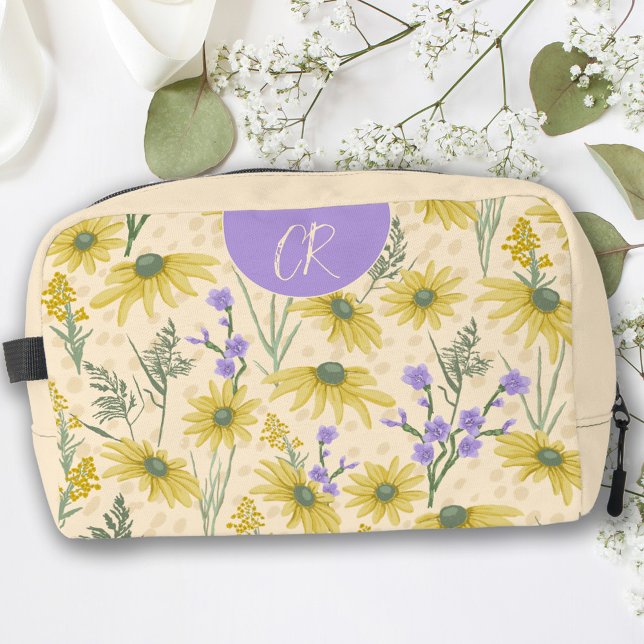 Yellow & Purple Wildflowers Dopp Kit (Creator Uploaded)