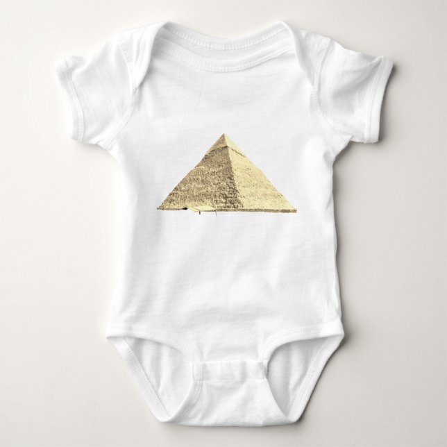 Yellow Pyramid Baby Bodysuit (Front)