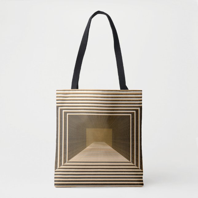 Yellow pyramid, graphic desktop design tote bag (Front)