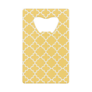 Yellow Quatrefoil Pattern