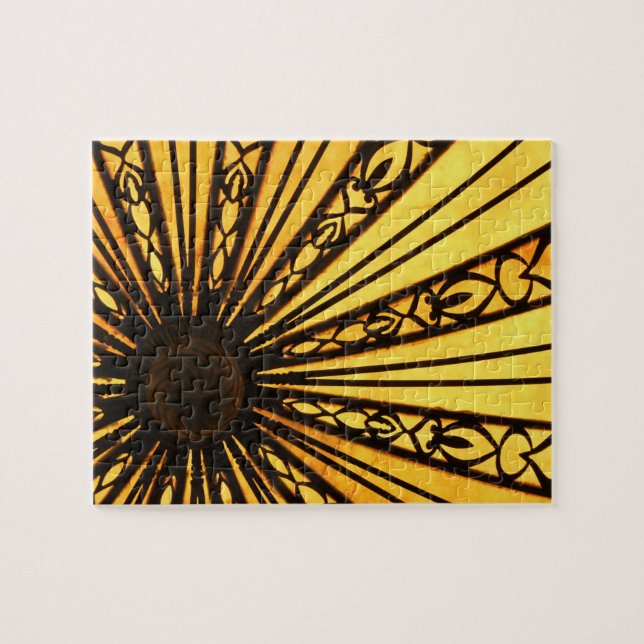 Yellow Radial Pattern Jigsaw Puzzle (Horizontal)