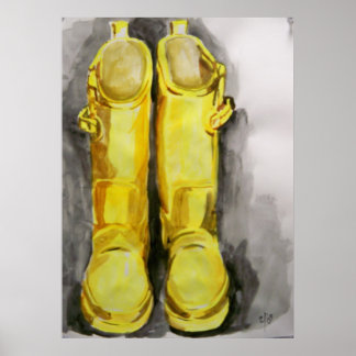 Yellow Rain Boots 4 Poster