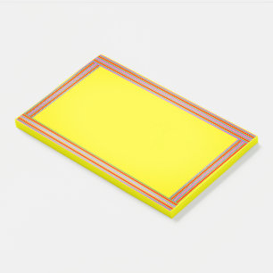 Yellow Rainbow Border Pos-it Notes