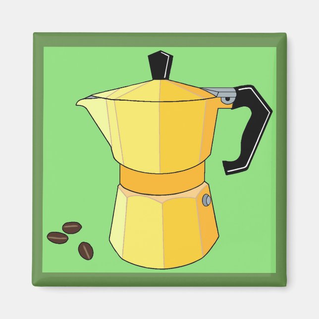 Yellow Rainbow Espresso Magnet (Front)