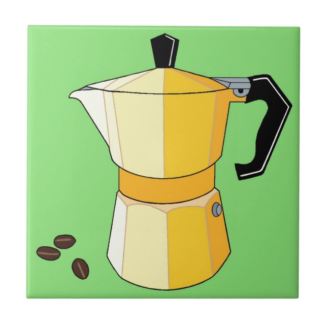 Yellow Rainbow Espresso Tile (Front)