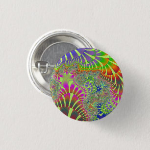Yellow Rainbow Melt 3 Cm Round Badge