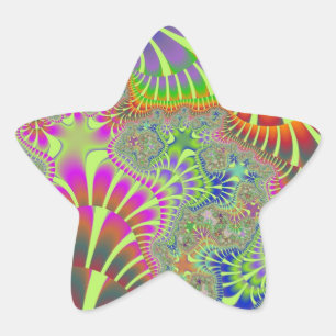 Yellow Rainbow Melt Star Sticker