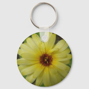 Yellow Raindrops Marigold Keychain