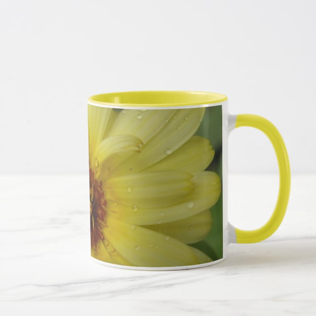 Yellow Raindrops Marigold Mug (Right)