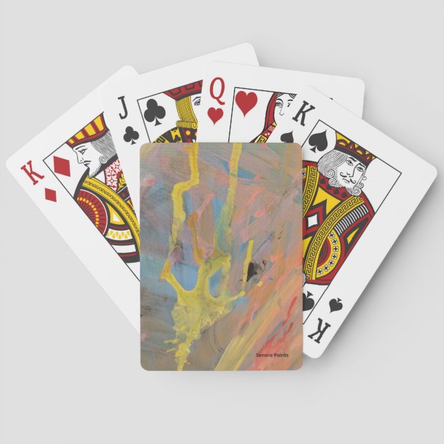 Yellow Ray Playing Cards (Back)
