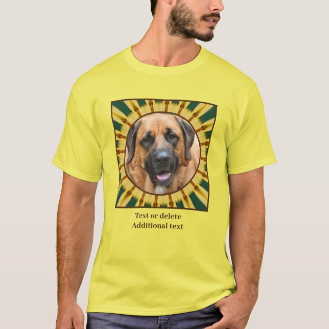 Yellow Rays Abstract Frame Create Your Own Photo T-Shirt (Front)