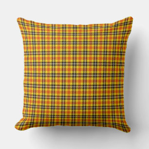 Yellow Red Black Plaid Pattern-57577 Cushion