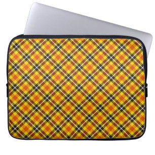 Yellow Red Black Plaid Pattern-57577 Laptop Sleeve