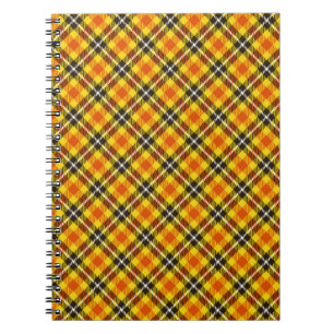 Yellow Red Black Plaid Pattern-57577 Notebook
