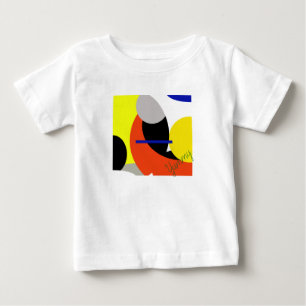 Yellow Red Blue Abstract Art Baby T-Shirt