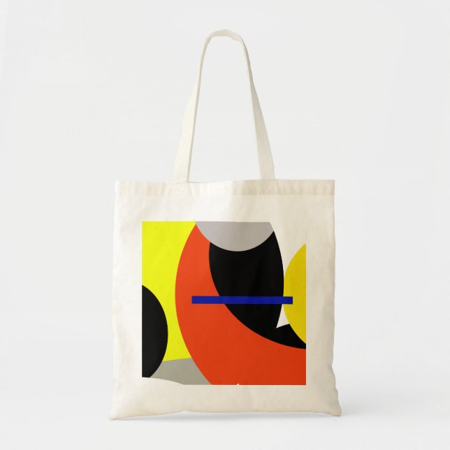 Yellow Red Blue Abstract Art Tote Bag (Front)