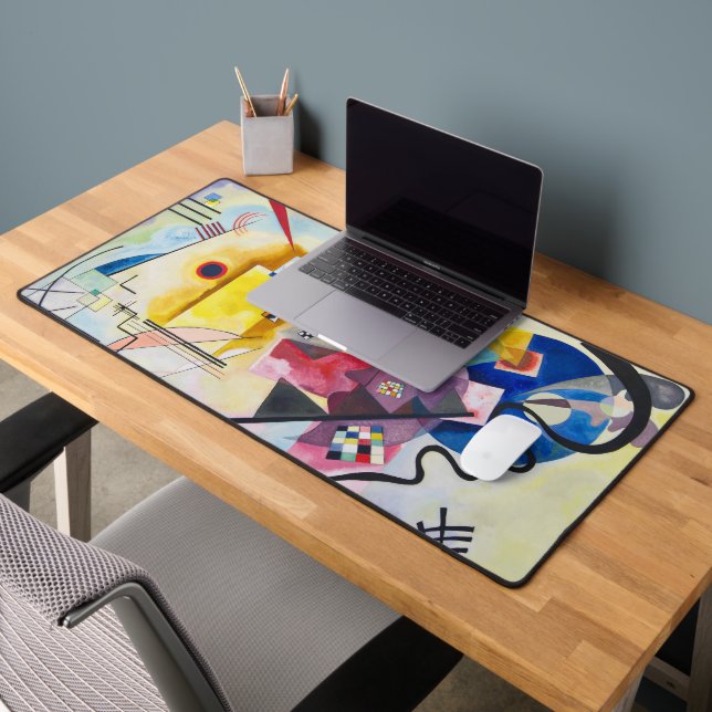 Yellow-Red-Blue abstract Wassily Kandinsky  Desk Mat (Office 2)