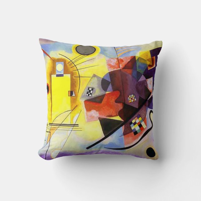 Yellow Red Blue by Vassily Kandinsky Cushion (Front)