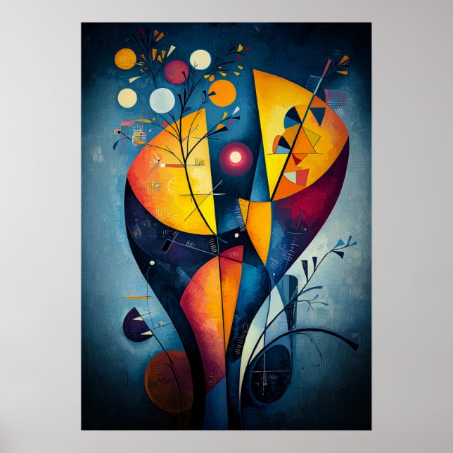 Yellow Red Blue - Cubist masterpiece Inspired Poster (Front)