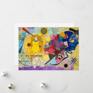 Yellow, Red, Blue, Infinity Dots - After Kandinsky Holiday Card