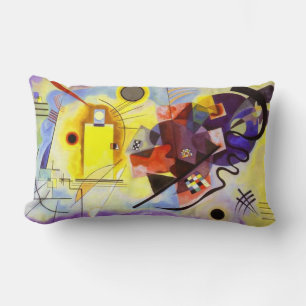 Yellow Red Blue Kandinsky Abstract Painting Lumbar Cushion