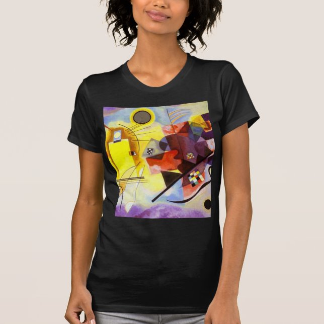 Yellow Red Blue Kandinsky Abstract Painting T-Shirt (Front)