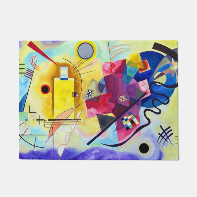 Yellow Red Blue Wassily Kandinsky Doormat (Front)