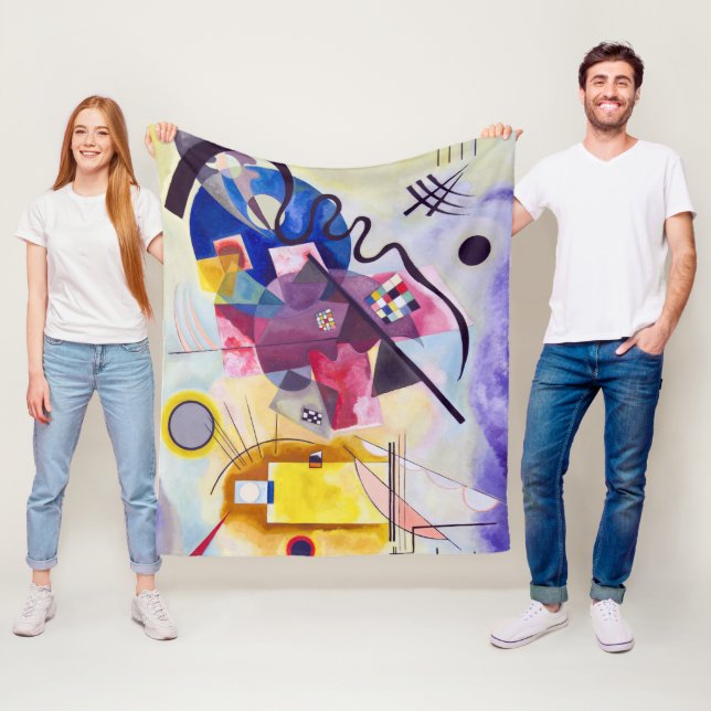 Yellow Red Blue, Wassily Kandinsky Fleece Blanket (In Situ)
