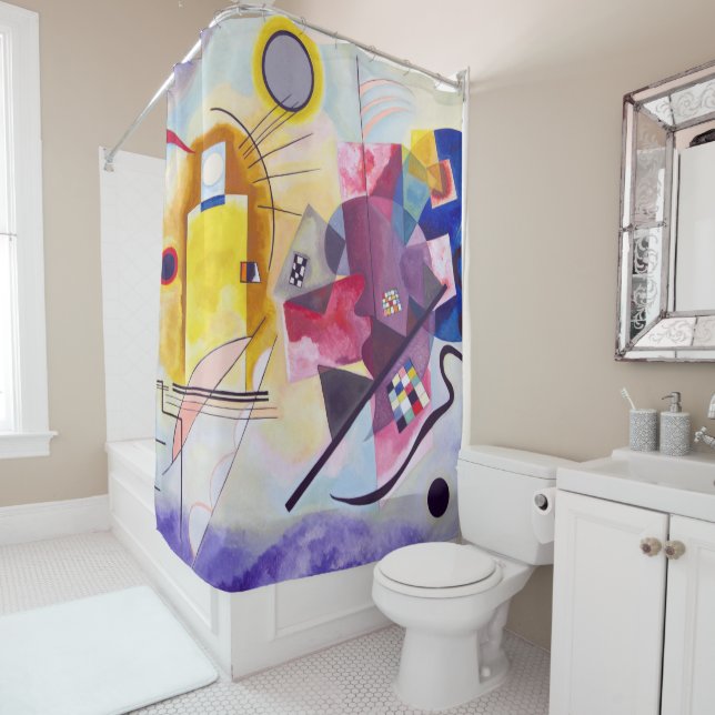 Yellow Red Blue, Wassily Kandinsky Shower Curtain (In Situ)